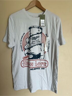 Miller High Life Men’s White Graphic Short Sleeve Tee